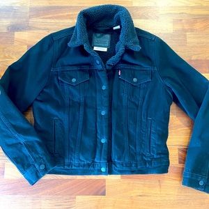 Levi’s Black Sherpa Jean Jacket